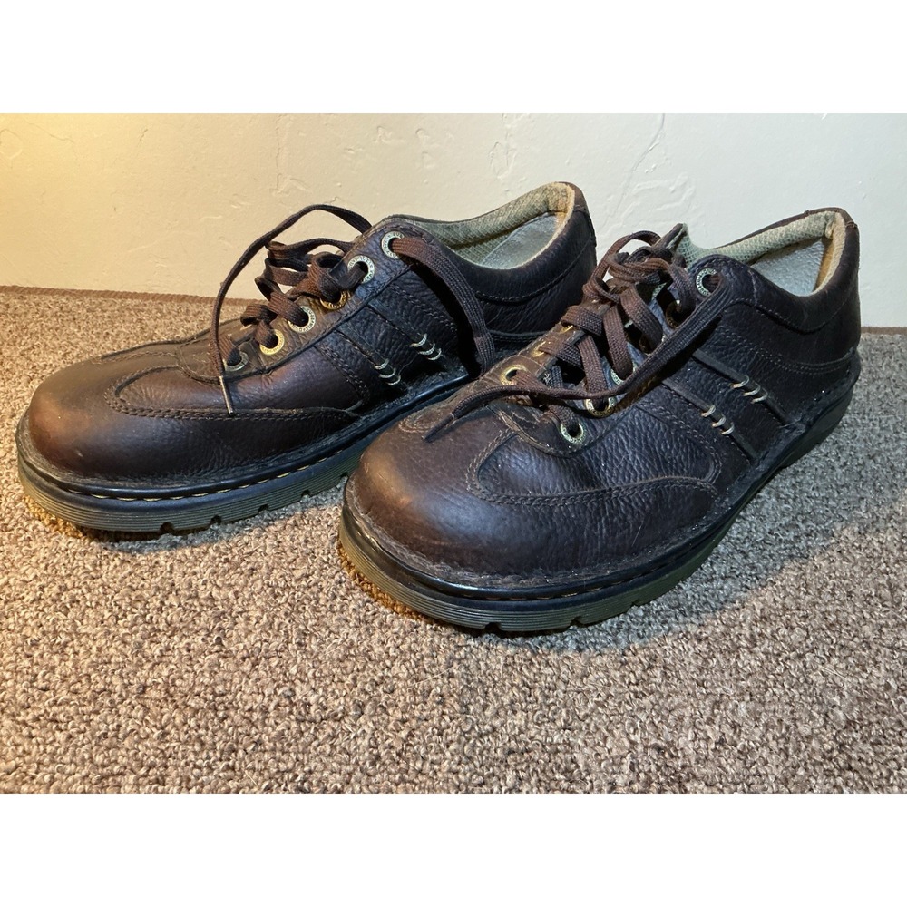Doc Marten Dawes Brown Pebble Leather Oxford Lace Shoes Brown US 10 EU 43 AW004